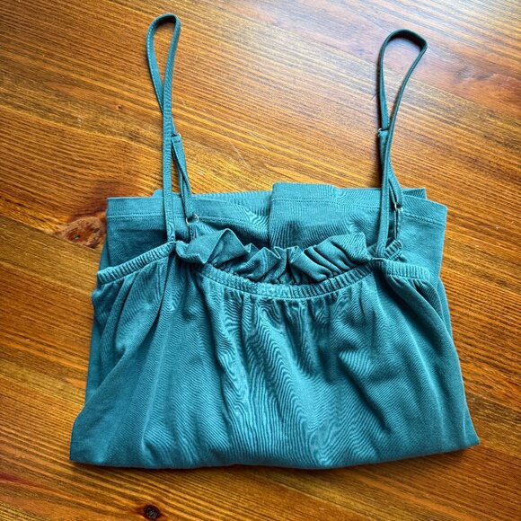 Lake Pima Ruffle Midi Nightgown in Juniper - Picture 1 of 4